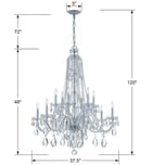 Crystorama - 1112-CH-CL-MWP - Traditional Crystal 37.5" Chandelier by Crystorama - Image 3