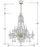 Crystorama - 1112-PB-CL-MWP - Traditional Crystal 37.5" Chandelier by Crystorama - Image 5
