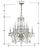 Crystorama - 1130-PB-CL-MWP - Traditional Crystal 26" Chandelier by Crystorama - Image 3