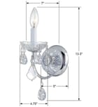 Crystorama - 3221-CH-CL-I - Imperial 13.5" Wall Sconce by Crystorama - Image 2
