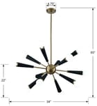 Crystorama - 3812-AG - Zodiac 34" Chandelier by Crystorama - Image 6