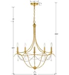 Crystorama - 425-GA - Metro 27.5" Chandelier by Crystorama - Image 3