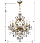 Crystorama - 4455-GA-CL-MWP - Filmore 23" Chandelier by Crystorama - Image 6