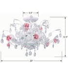 Crystorama - 4850-WW - Lola 20" Semi Flush by Crystorama - Image 2