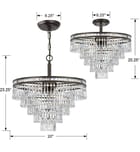 Crystorama - 5264-EB-CL-MWP_CEILING - Mercer 20" Semi Flush by Crystorama - Image 2
