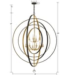 Crystorama - Luna 60" Chandelier by Crystorama - Image 2