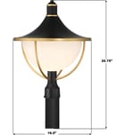 Crystorama - ATL-719-MK-TG - Atlas 20.75" Outdoor Post Light by Crystorama - Image 2