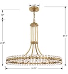 Crystorama - Clover 28.75" Chandelier by Crystorama - Image 2
