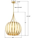Crystorama - DRA-8003-LG - Daria 20.5-Inch Chandelier by Crystorama - Image 3