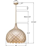 Crystorama - DRB-7005-SG - Darby 21-Inch Pendant by Crystorama - Image 3