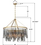 Crystorama - GEM-7005-MG-SS - Gemma 32-Inch Chandelier by Crystorama - Image 2