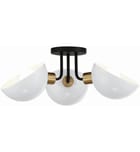 Crystorama - GIG-810-BK-AG - Gigi 22.75" Semi Flush by Crystorama