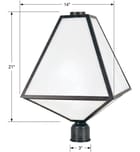 Crystorama - Glacier 14" Outdoor Post Light by Crystorama - Image 2