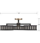 Crystorama - KEN-8300-VG-BF - Kendal 29.25" Semi Flush by Crystorama - Image 2