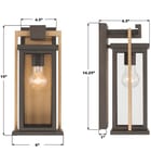 Crystorama - LDL-901-TZ-TG - Lendel 15-Inch Outdoor Wall Sconce by Crystorama - Image 3
