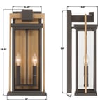Crystorama - LDL-902-TZ-TG - Lendel 19.5-Inch Outdoor Wall Sconce by Crystorama - Image 3