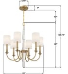 Crystorama - LLO-486-AG - Lloyd 26" Chandelier by Crystorama - Image 2