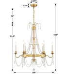 Crystorama - MAI-18606-GA - Maizey 28" Chandelier by Crystorama - Image 3