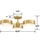 Crystorama - Orson 22.5" Semi Flush by Crystorama - Image 3