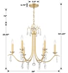 Crystorama - ROL-18816-GA - Rollins 28" Chandelier by Crystorama - Image 6