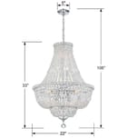 Crystorama - ROS-A1009-CH-CL-MWP - Roslyn 22" Chandelier by Crystorama - Image 5