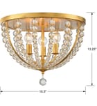 Crystorama - ROX-A9000-GA - Roxy 16.5" Flush Mount by Crystorama - Image 3