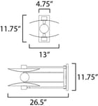 ET2 - E24072-BKNAB - Pearl 11.75" Wall Sconce by ET2 - Image 3