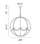 Eurofase - 27977-019 - Carlucci 34" Chandelier by Eurofase - Image 2