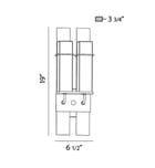 Eurofase - 28054-016 - Muller 19" Outdoor Wall Sconce by Eurofase - Image 3