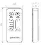 Fanimation - CR530 - Hand-held Remote and Receiver - 3 Speed Fan and Light by Fanimation - Image 2