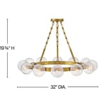 Fredrick Ramond - FR30524LCB - Coco 32" Chandelier by Fredrick Ramond - Image 2