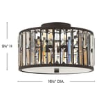 Fredrick Ramond - Gemma 16.5" Flush Mount by Fredrick Ramond - Image 2