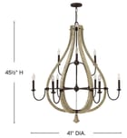 Fredrick Ramond - FR40578IRR - Middlefield 41" Chandelier by Fredrick Ramond - Image 2