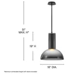 Fredrick Ramond - Ombra 16" Pendant by Fredrick Ramond - Image 9
