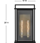 Hinkley Lighting - 24028BK - Langston 28" Outdoor Wall Sconce by Hinkley Lighting - Image 4