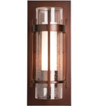 Hubbardton Forge - Banded Seeded Glass Small Outdoor Wall Sconce by Hubbardton Forge
