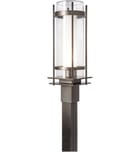 Hubbardton Forge - Banded Seeded Glass Outdoor Post Light by Hubbardton Forge