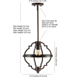Jonathan Y - JYL7512A - Ogee 12.50" Pendant by Jonathan Y - Image 8