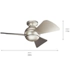 Kichler - 330150NI - Sola Flush Mount Fan by Kichler - Image 2