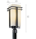 Kichler - 49207BK - Tremillo 20" 1 Light Incandescent Outdoor Post Lantern by Kichler - Image 2
