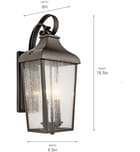 Kichler - 49736OZ - Forestdale 18.5" Outdoor Wall Sconce by Kichler - Image 2