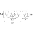 Maxim Lighting - Logan 19" Bath Vanity Light by Maxim Lighting - Image 3
