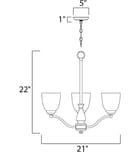 Maxim Lighting - Stefan 21" Chandelier by Maxim Lighting - Image 2