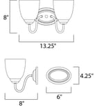 Maxim Lighting - Stefan 13.25" Bath Vanity Light by Maxim Lighting - Image 2