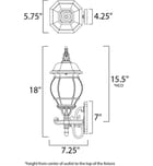 Maxim Lighting - 1032BK - Crown Hill 18" Outdoor Wall Sconce by Maxim Lighting - Image 2