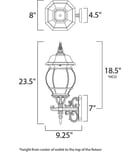 Maxim Lighting - 1033BK - Crown Hill 23.5" Outdoor Wall Sconce by Maxim Lighting - Image 2