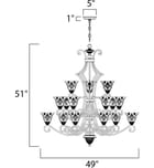 Maxim Lighting - 11239SAOI - Symphony 49" Chandelier by Maxim Lighting - Image 5