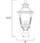 Maxim Lighting - 1130CLBZ - Knoxville 19.5" 3 Light Outdoor Post Lantern by Maxim Lighting - Image 4