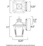 Maxim Lighting - 1133CLBZ - Knoxville 11" Outdoor Wall Sconce by Maxim Lighting - Image 3