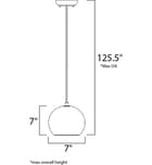Maxim Lighting - 12390GYPC - Crete 7" Pendant by Maxim Lighting - Image 3